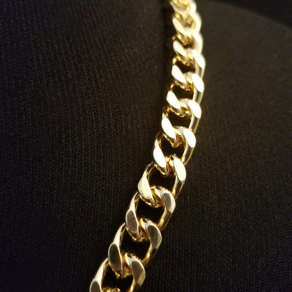 Simple Cuban Chain Short Necklace Set - Picture 6 of 8